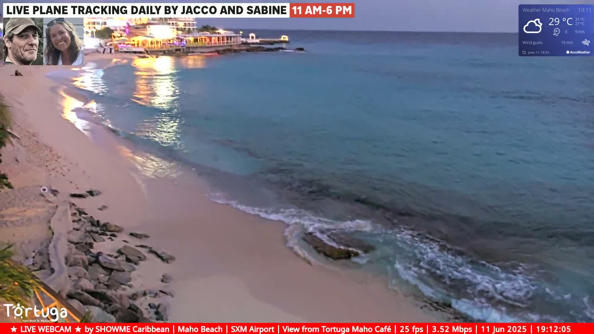Carribean , Sint Maarten Princess Juliana International Airport SXM/TNCM & Maho Beach Live Cam - Simpson Bay, Sint Maarten, Netherland