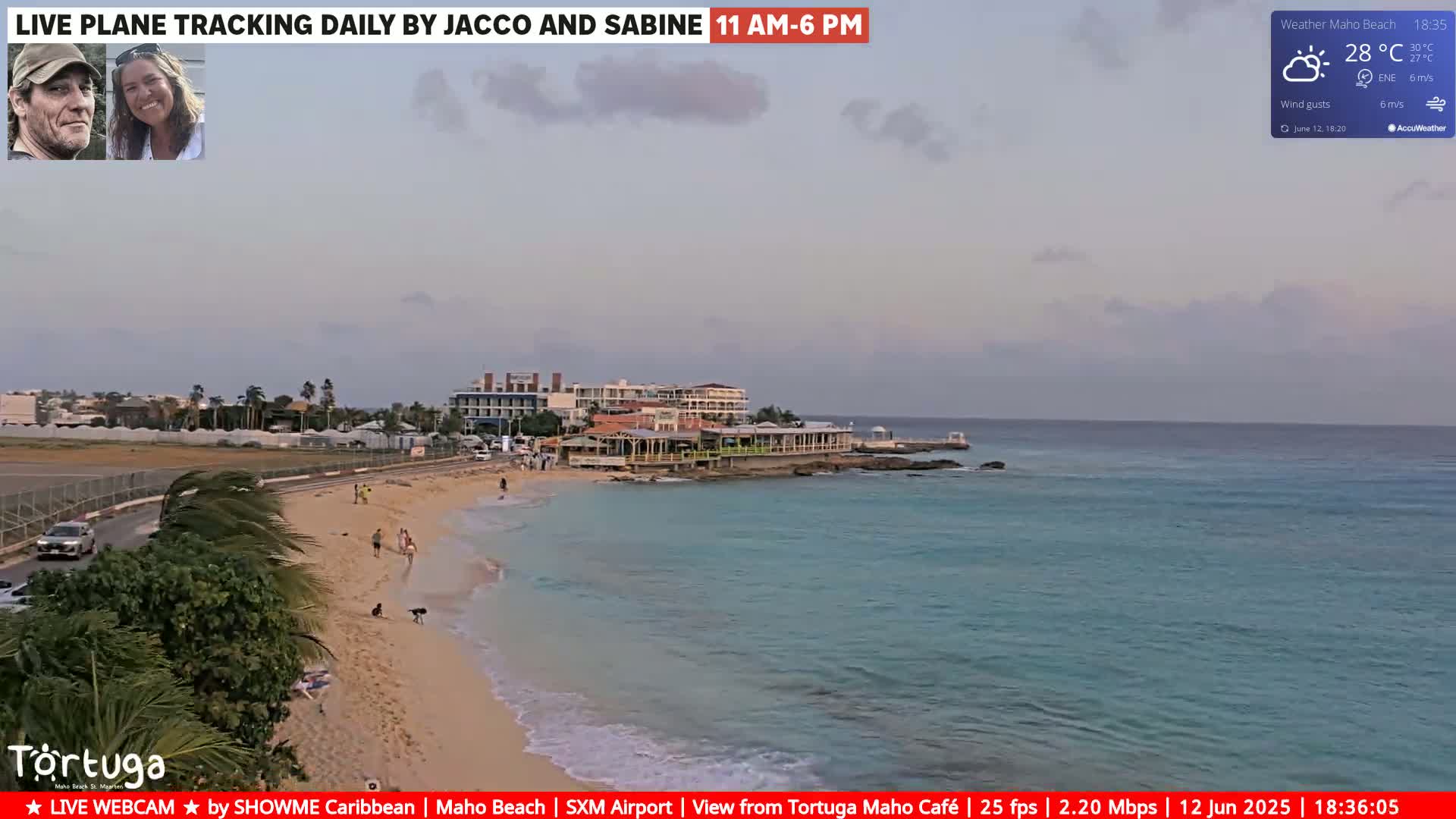 Carribean , Sint Maarten Princess Juliana International Airport SXM/TNCM & Maho Beach Live Cam - Simpson Bay, Sint Maarten, Netherland