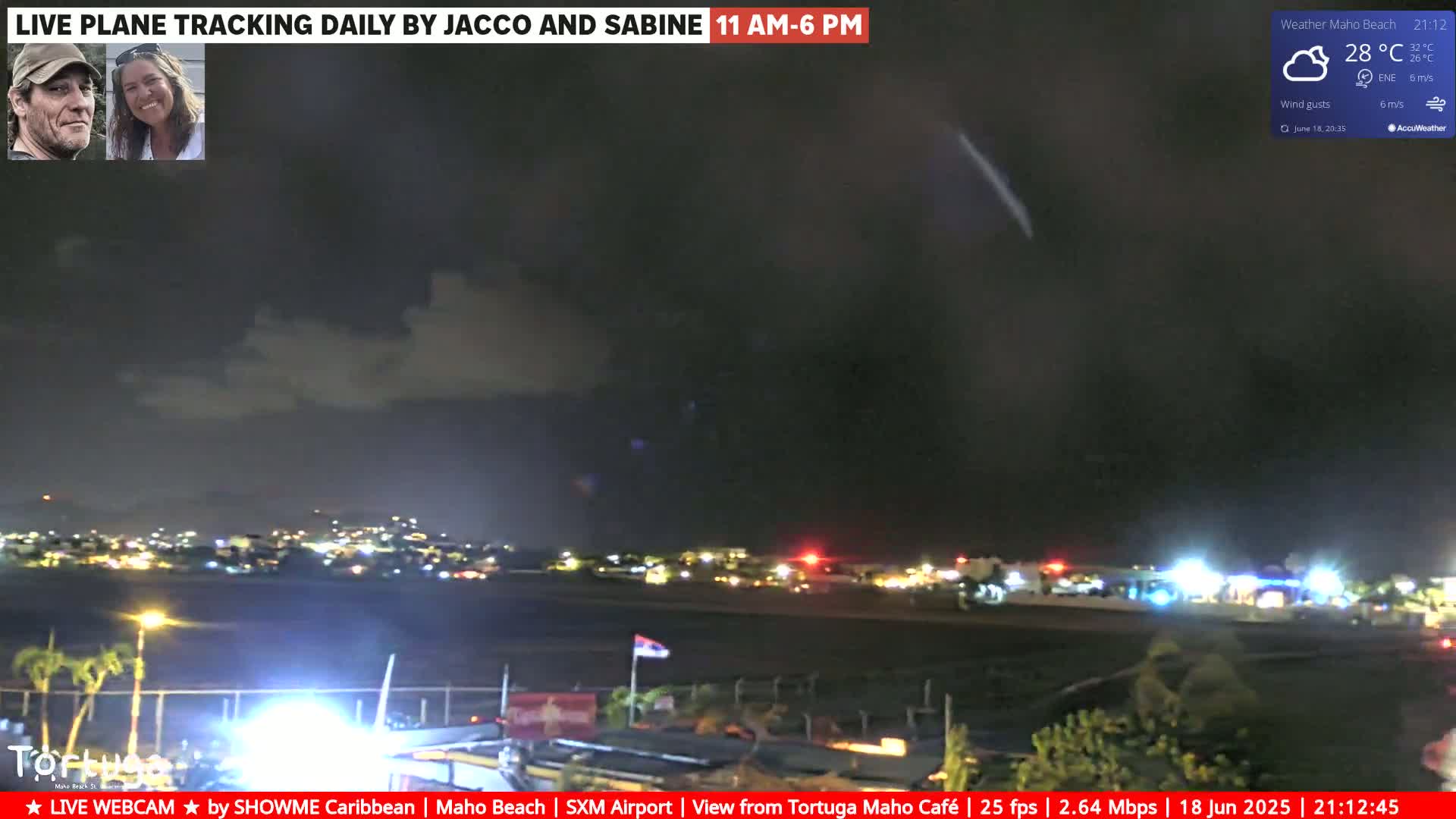 Carribean , Sint Maarten Princess Juliana International Airport SXM/TNCM & Maho Beach Live Cam - Simpson Bay, Sint Maarten, Netherland