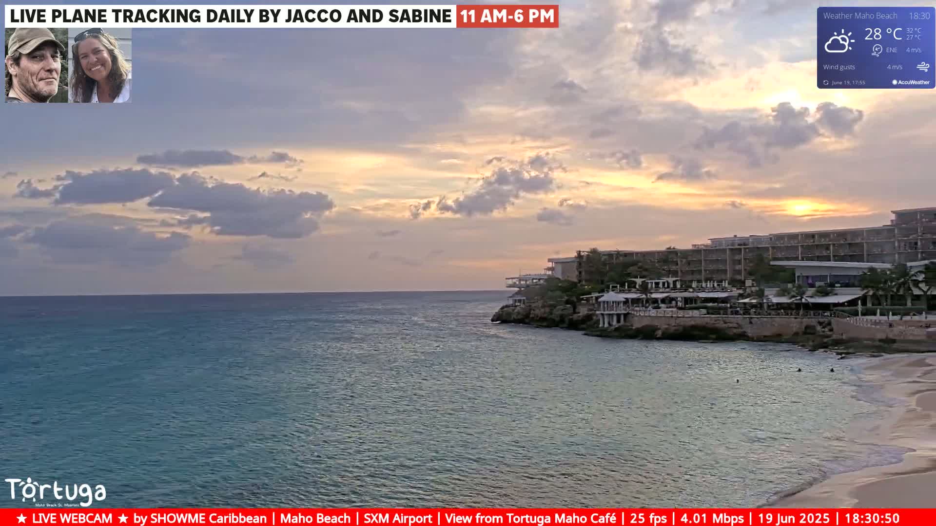 Carribean , Sint Maarten Princess Juliana International Airport SXM/TNCM & Maho Beach Live Cam - Simpson Bay, Sint Maarten, Netherland