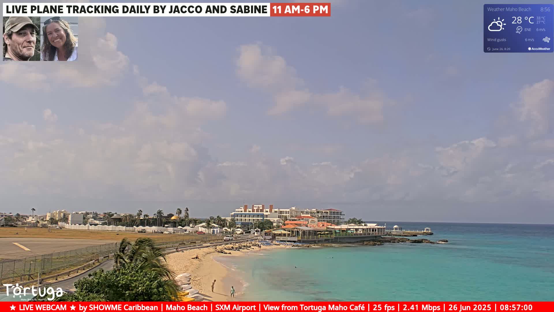 Carribean , Sint Maarten Princess Juliana International Airport SXM/TNCM & Maho Beach Live Cam - Simpson Bay, Sint Maarten, Netherland