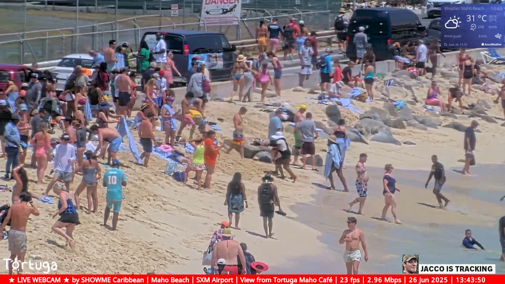 Carribean , Sint Maarten Princess Juliana International Airport SXM/TNCM & Maho Beach Live Cam - Simpson Bay, Sint Maarten, Netherland