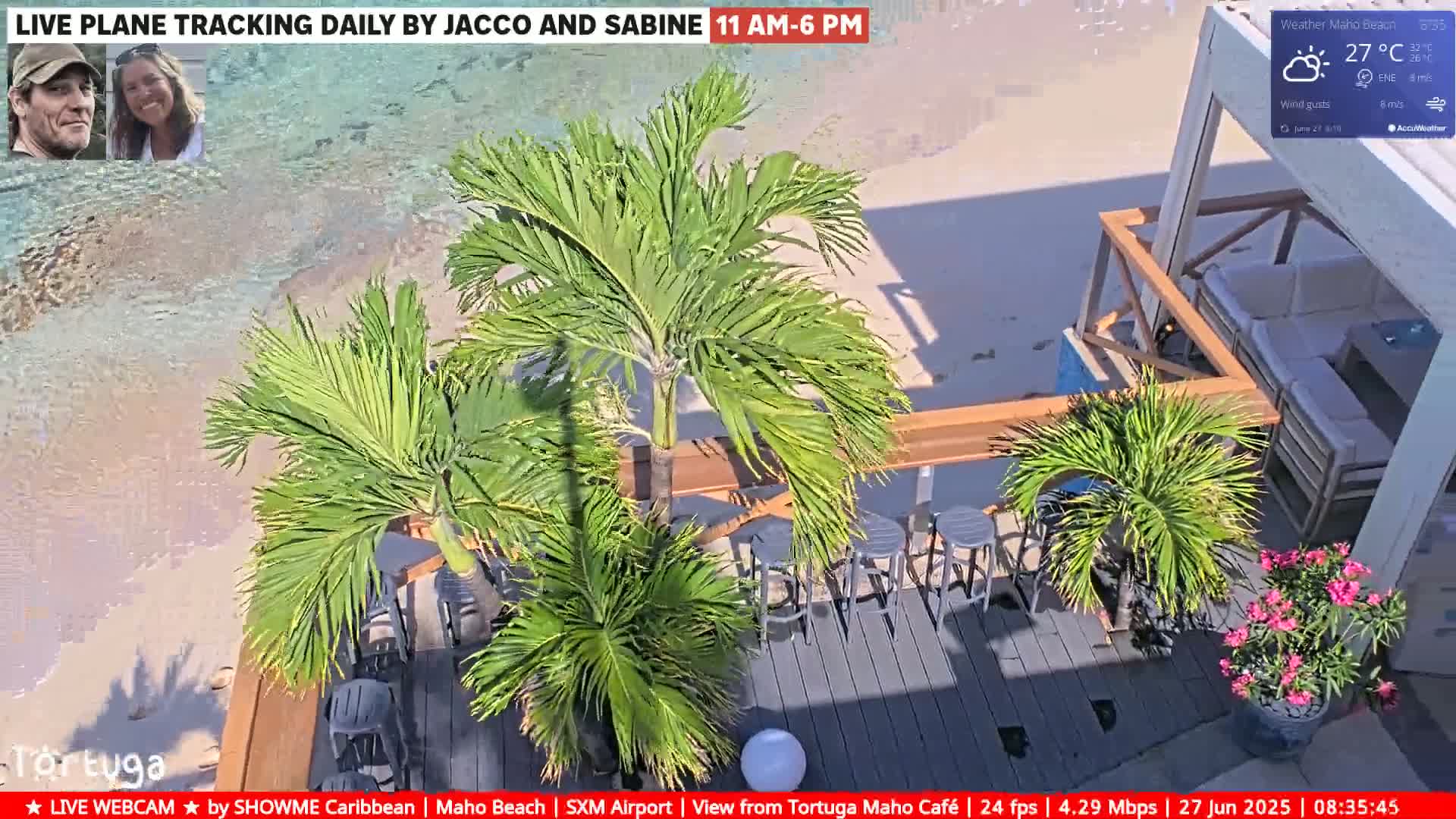 Carribean , Sint Maarten Princess Juliana International Airport SXM/TNCM & Maho Beach Live Cam - Simpson Bay, Sint Maarten, Netherland