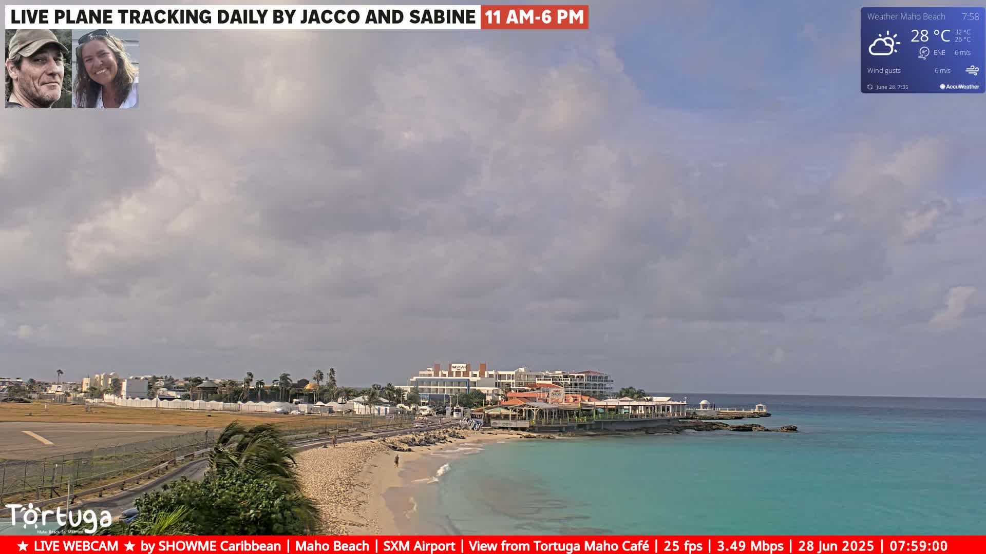 Carribean , Sint Maarten Princess Juliana International Airport SXM/TNCM & Maho Beach Live Cam - Simpson Bay, Sint Maarten, Netherland