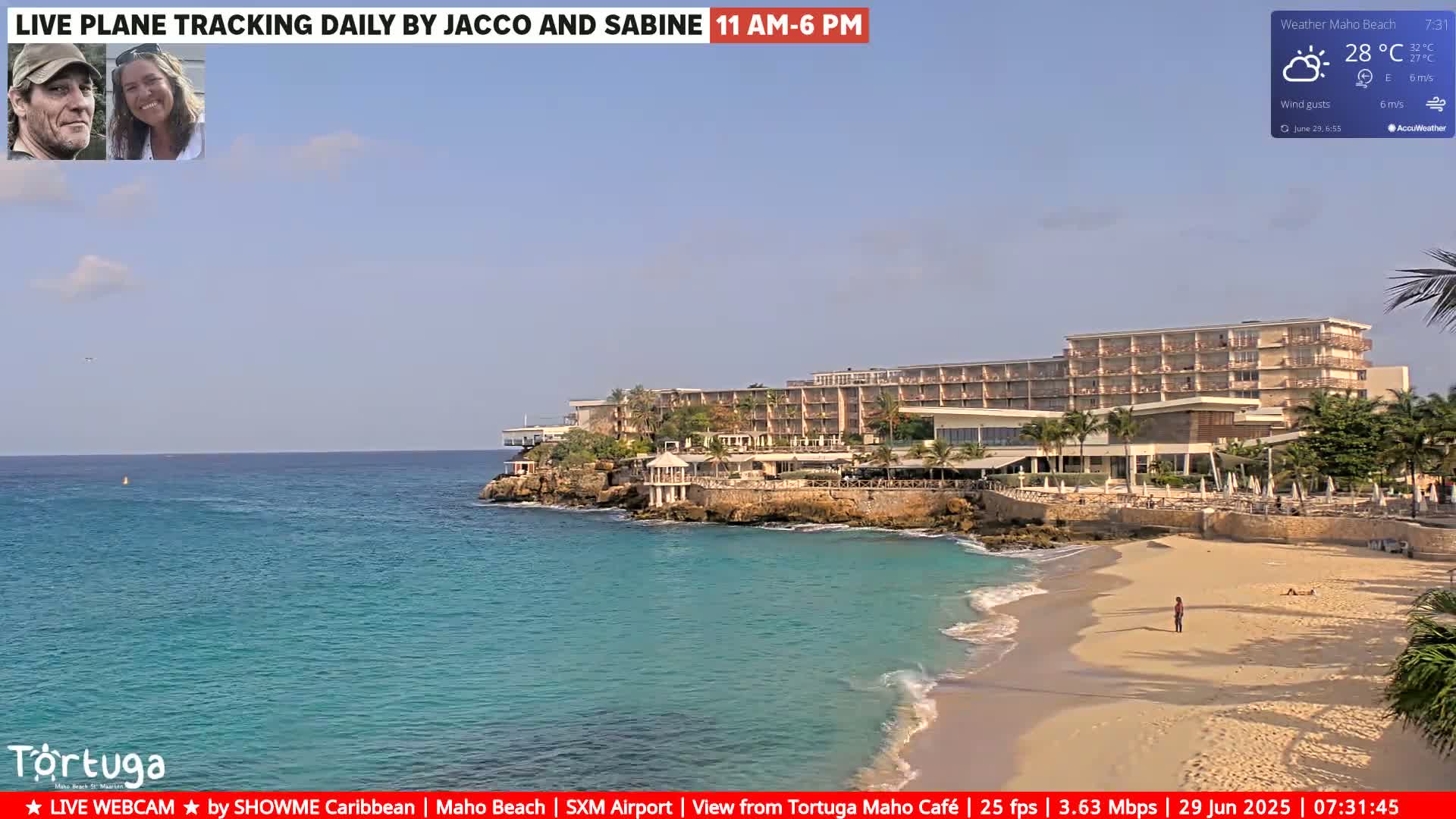 Carribean , Sint Maarten Princess Juliana International Airport SXM/TNCM & Maho Beach Live Cam - Simpson Bay, Sint Maarten, Netherland