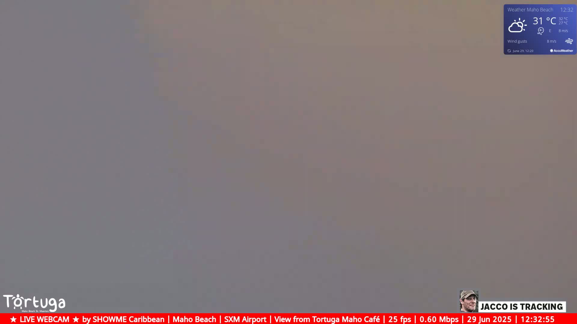 Carribean , Sint Maarten Princess Juliana International Airport SXM/TNCM & Maho Beach Live Cam - Simpson Bay, Sint Maarten, Netherland