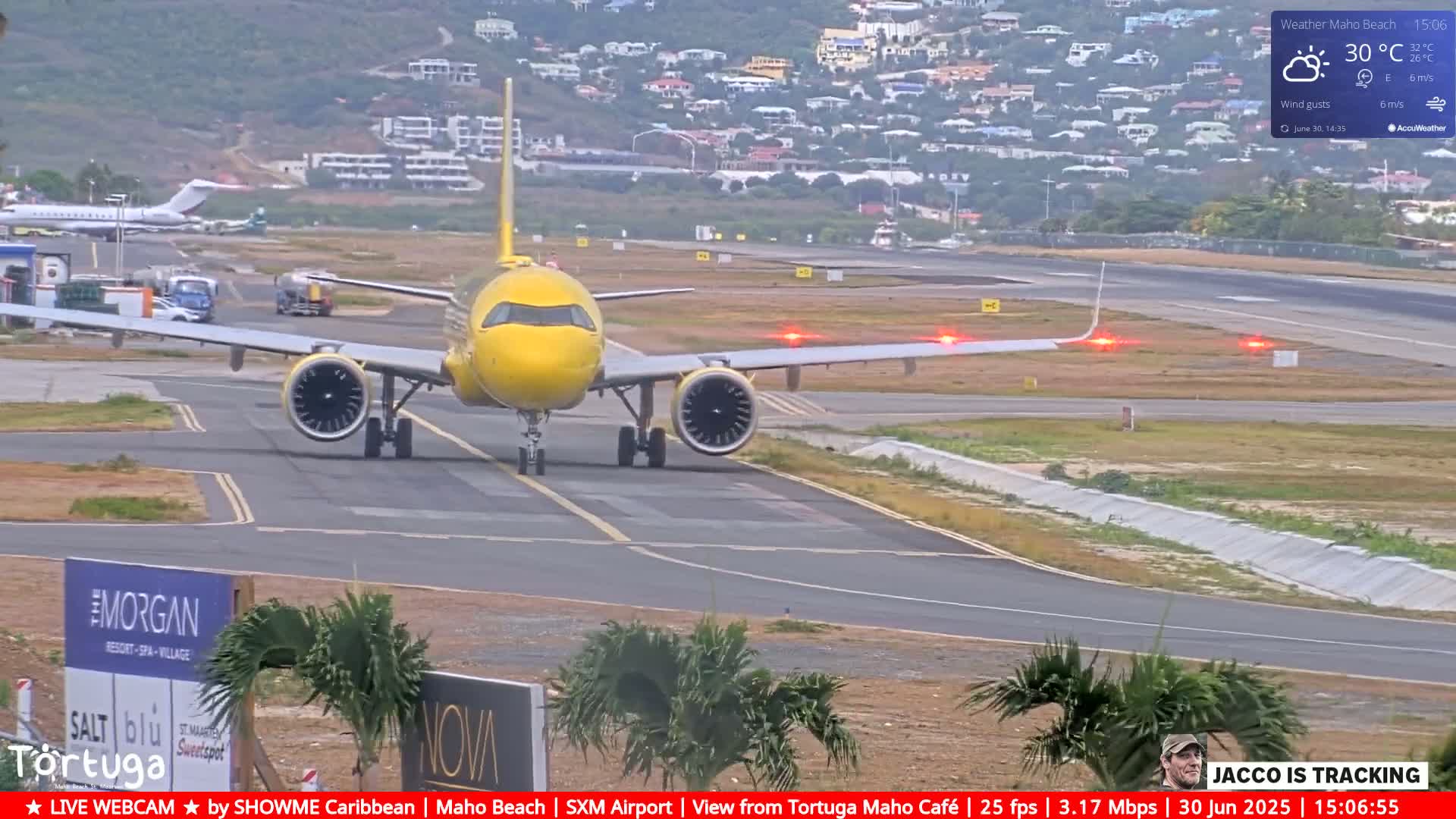 Carribean , Sint Maarten Princess Juliana International Airport SXM/TNCM & Maho Beach Live Cam - Simpson Bay, Sint Maarten, Netherland