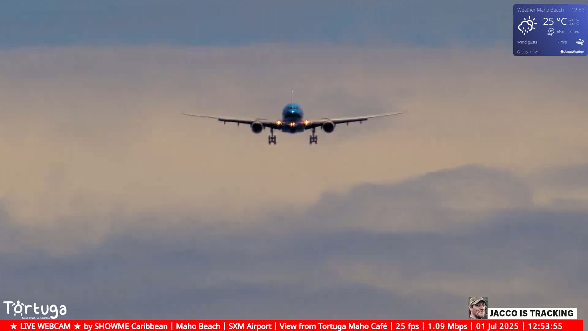 Carribean , Sint Maarten Princess Juliana International Airport SXM/TNCM & Maho Beach Live Cam - Simpson Bay, Sint Maarten, Netherland