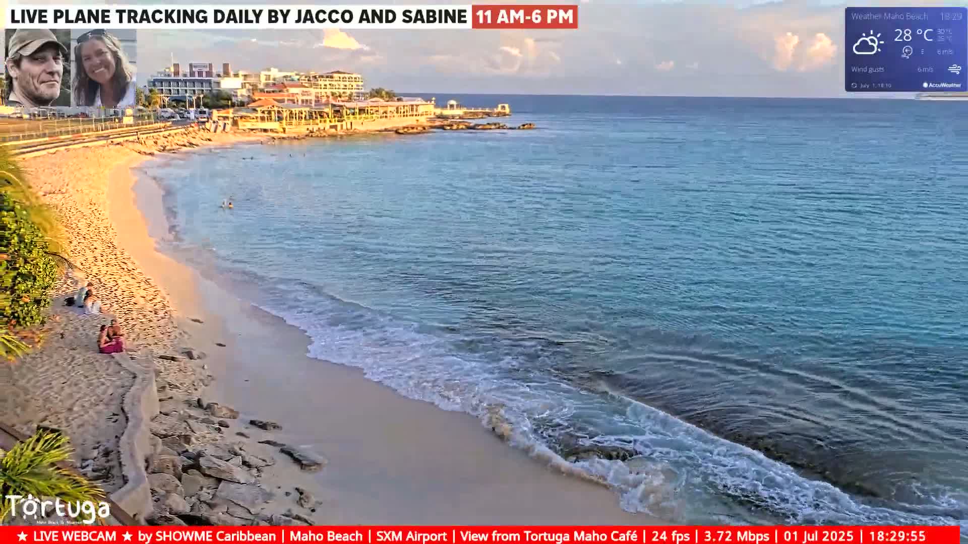 Carribean , Sint Maarten Princess Juliana International Airport SXM/TNCM & Maho Beach Live Cam - Simpson Bay, Sint Maarten, Netherland