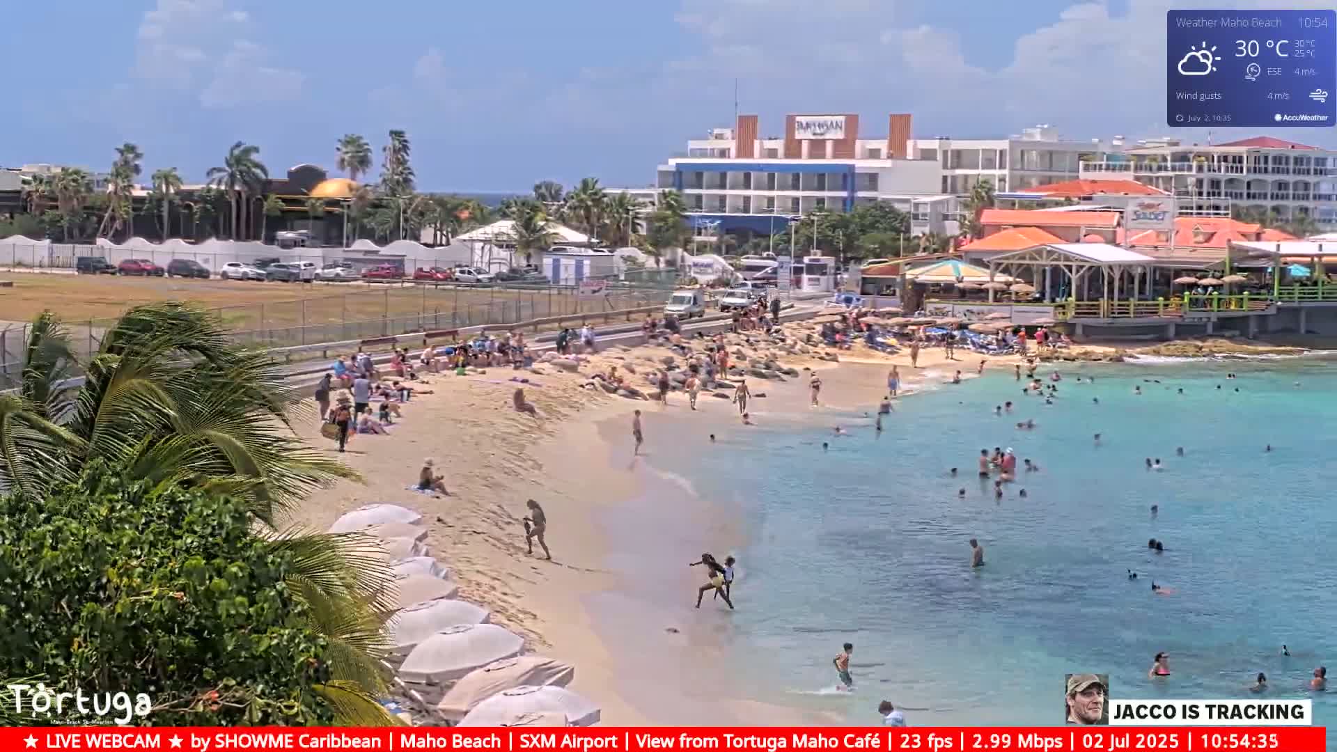 Carribean , Sint Maarten Princess Juliana International Airport SXM/TNCM & Maho Beach Live Cam - Simpson Bay, Sint Maarten, Netherland