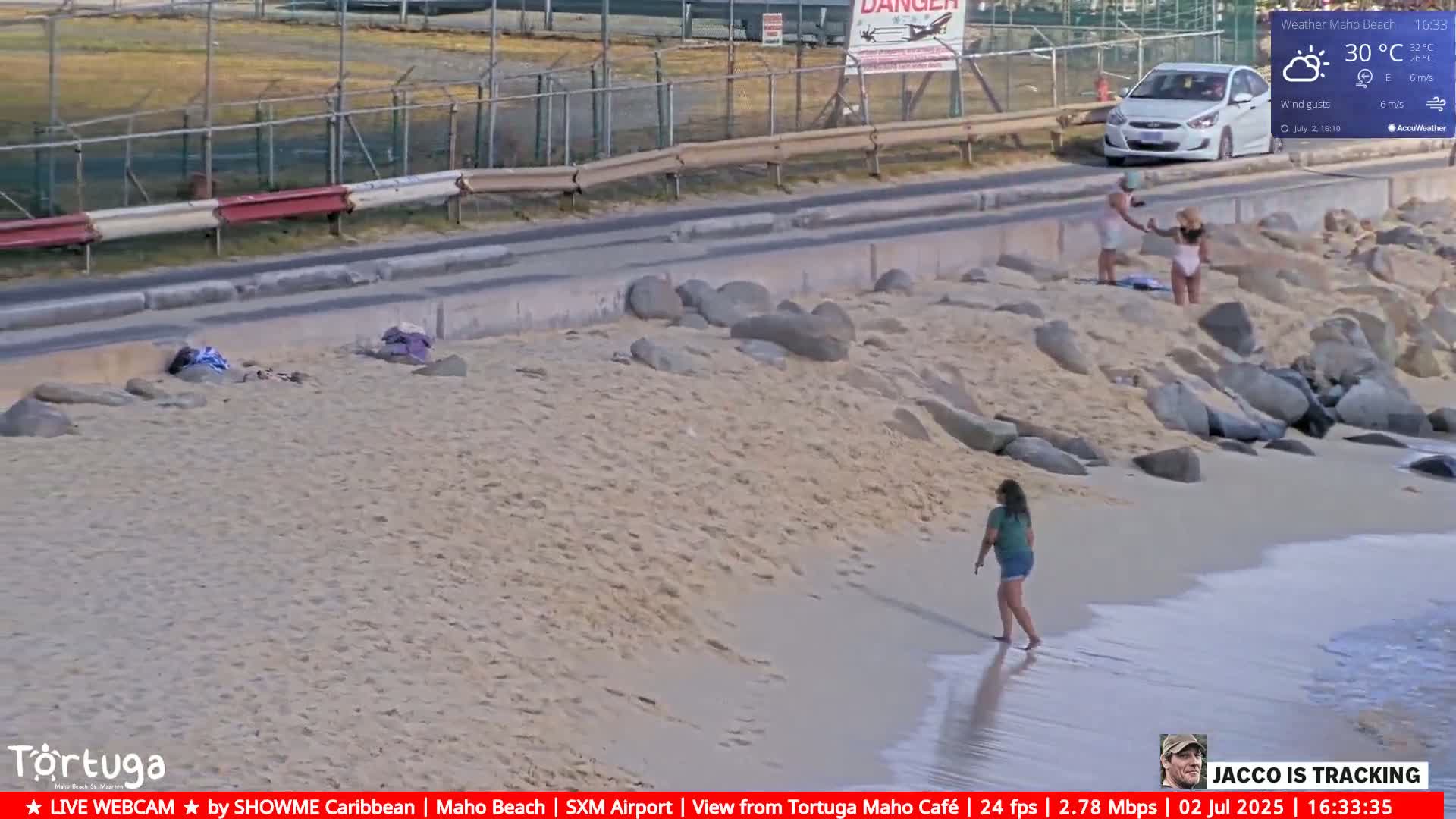 Carribean , Sint Maarten Princess Juliana International Airport SXM/TNCM & Maho Beach Live Cam - Simpson Bay, Sint Maarten, Netherland