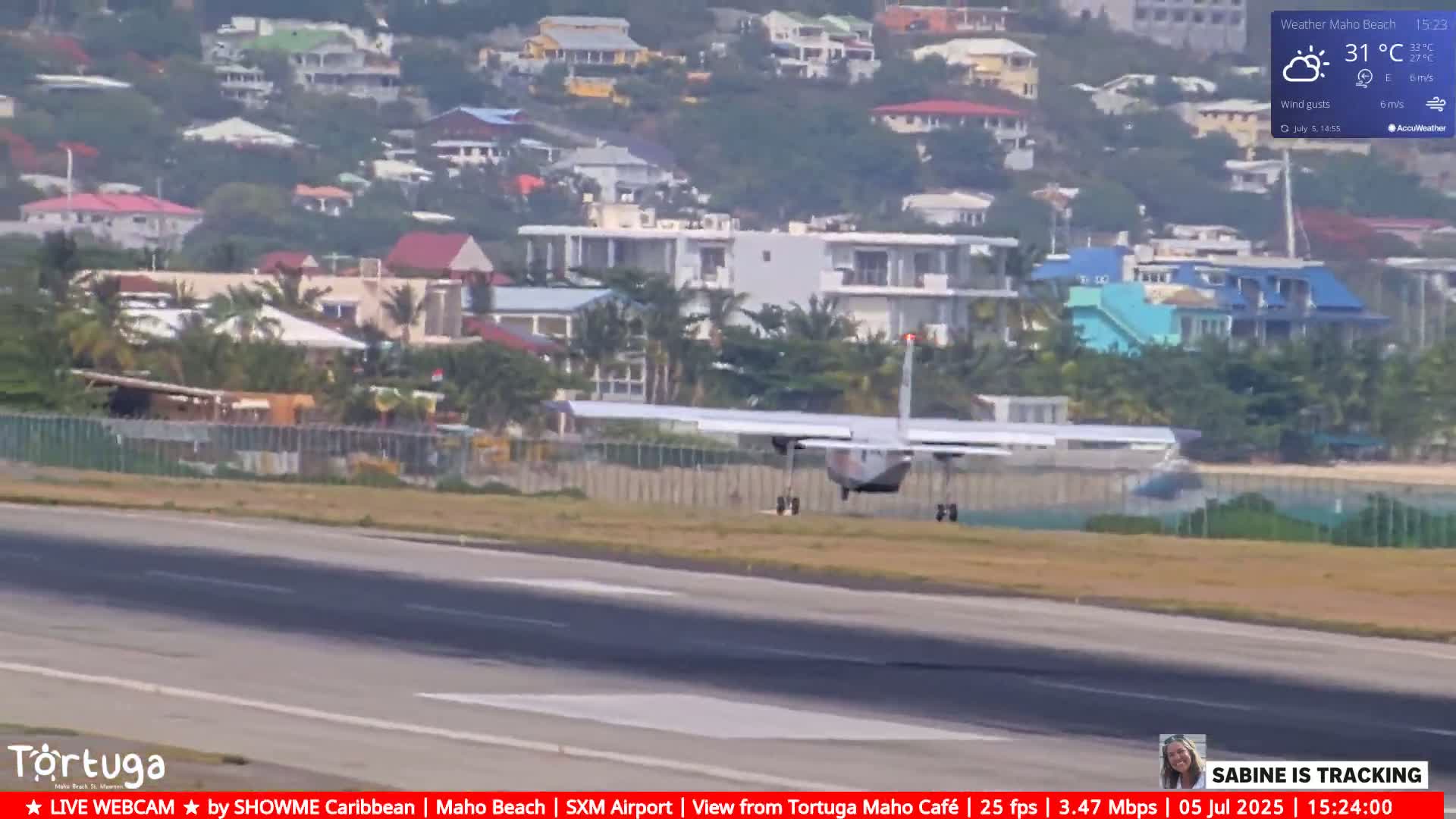 Carribean , Sint Maarten Princess Juliana International Airport SXM/TNCM & Maho Beach Live Cam - Simpson Bay, Sint Maarten, Netherland