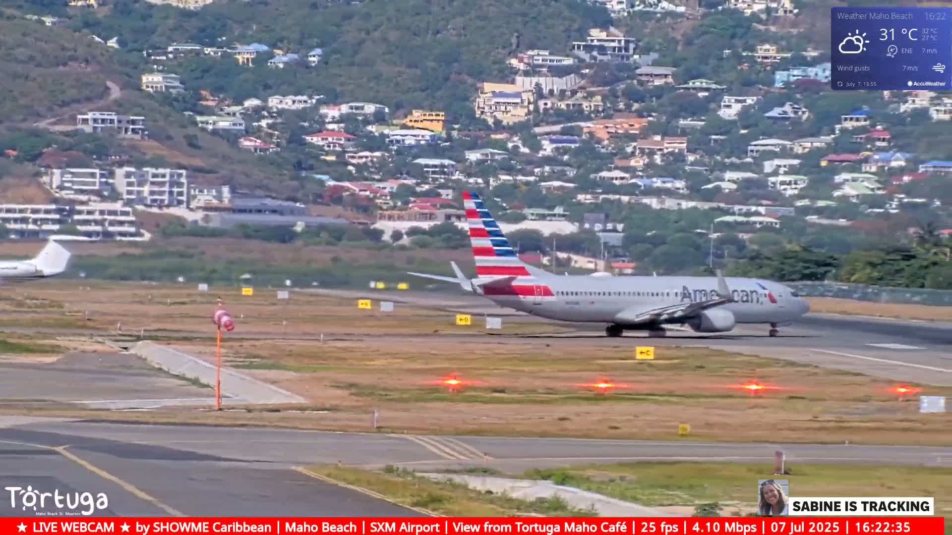 Carribean , Sint Maarten Princess Juliana International Airport SXM/TNCM & Maho Beach Live Cam - Simpson Bay, Sint Maarten, Netherland