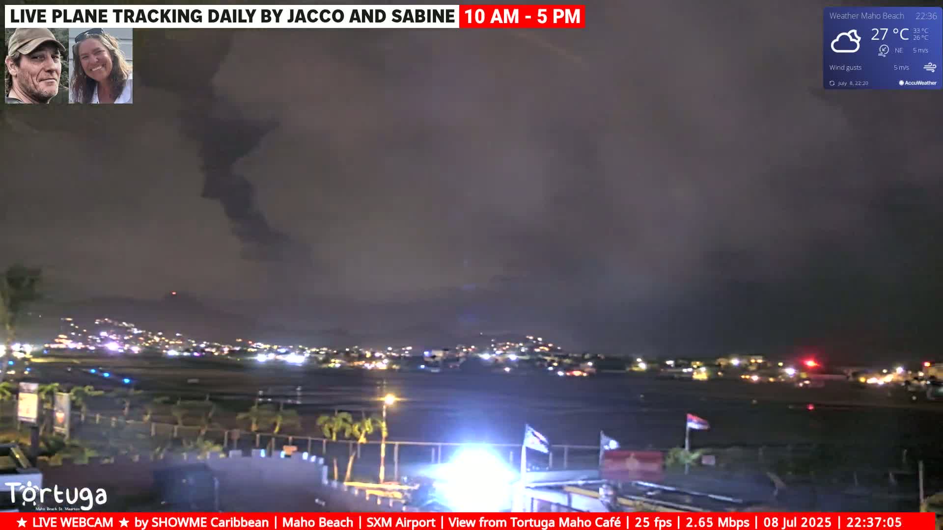 Carribean , Sint Maarten Princess Juliana International Airport SXM/TNCM & Maho Beach Live Cam - Simpson Bay, Sint Maarten, Netherland
