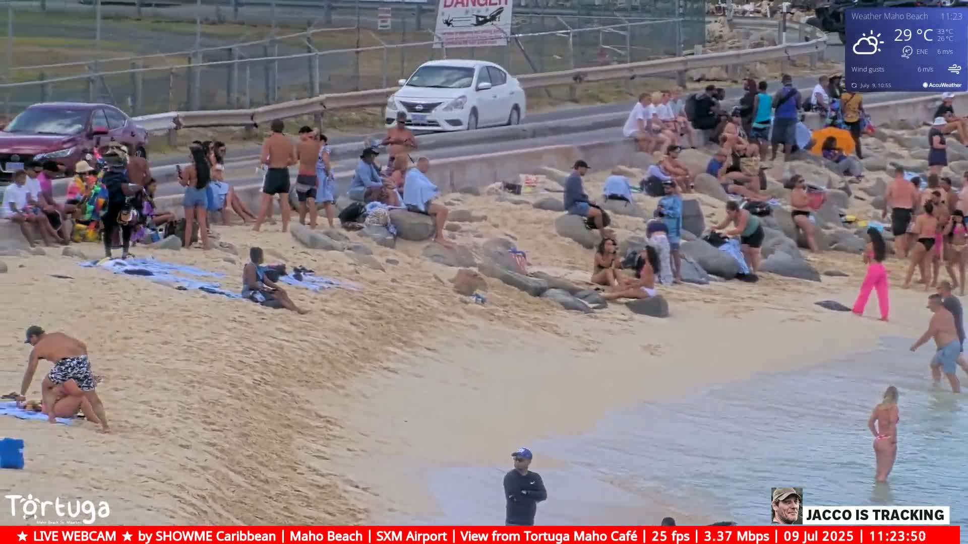 Carribean , Sint Maarten Princess Juliana International Airport SXM/TNCM & Maho Beach Live Cam - Simpson Bay, Sint Maarten, Netherland