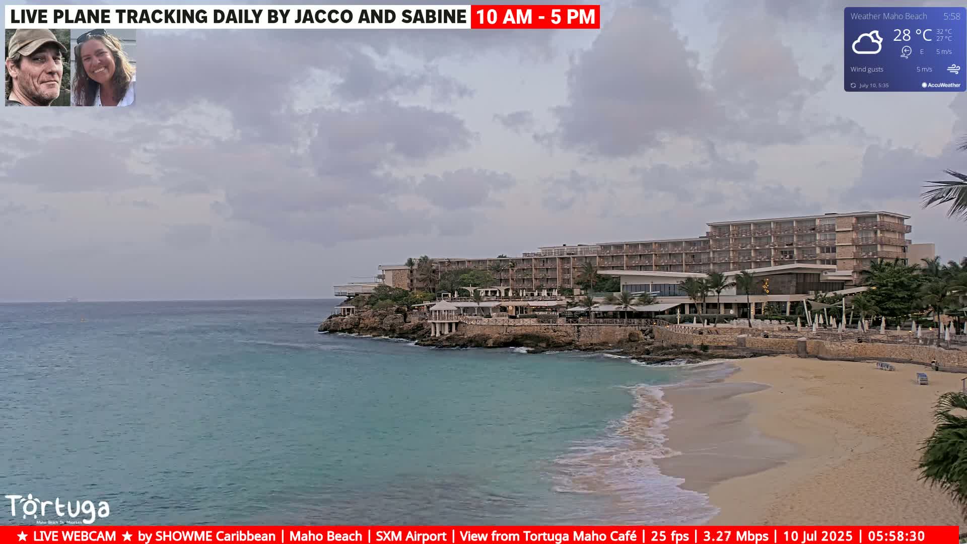 Carribean , Sint Maarten Princess Juliana International Airport SXM/TNCM & Maho Beach Live Cam - Simpson Bay, Sint Maarten, Netherland