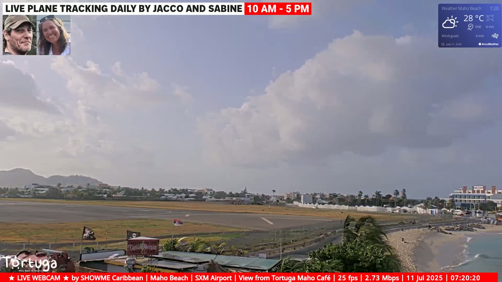 Carribean , Sint Maarten Princess Juliana International Airport SXM/TNCM & Maho Beach Live Cam - Simpson Bay, Sint Maarten, Netherland