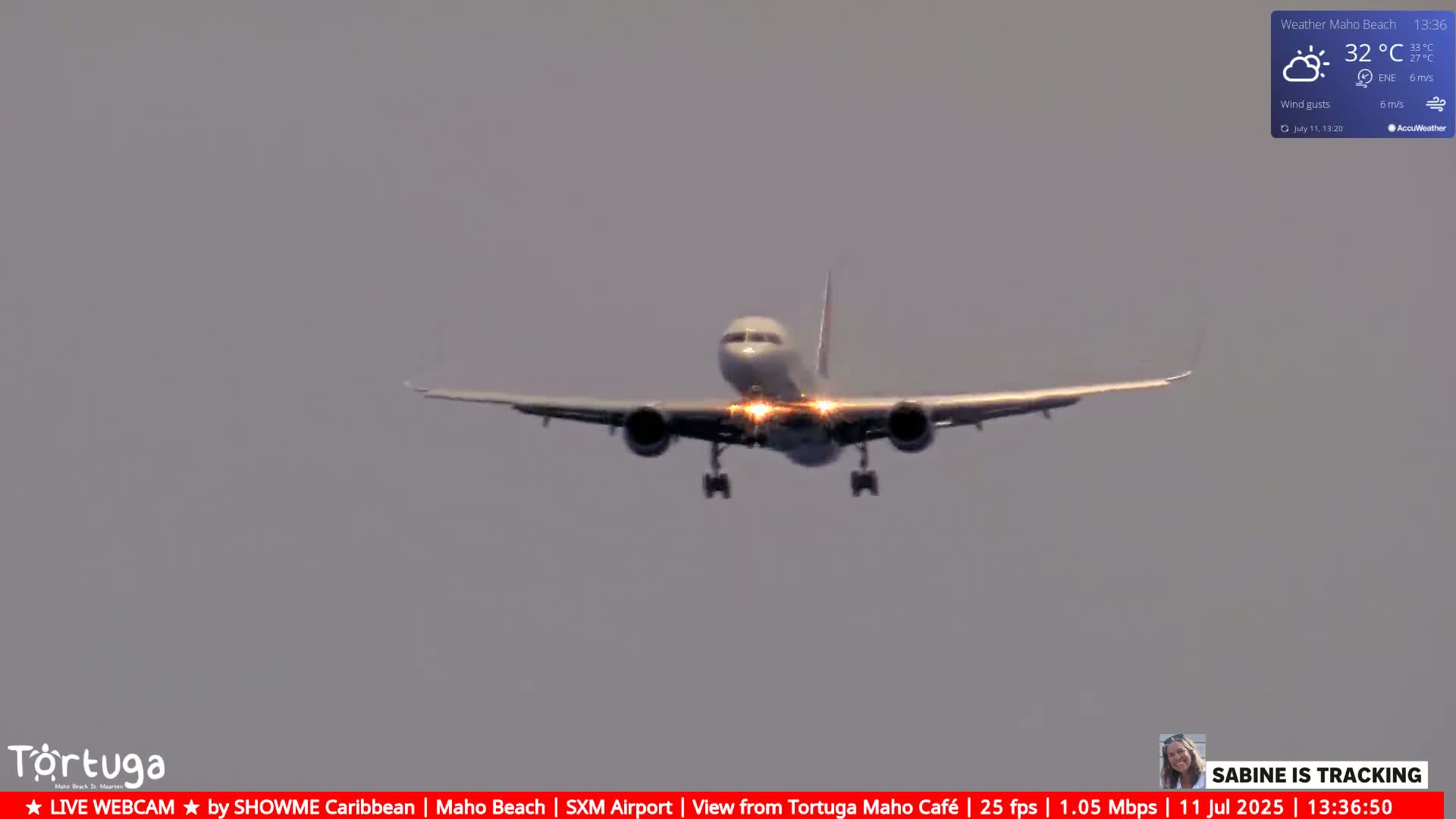 Carribean , Sint Maarten Princess Juliana International Airport SXM/TNCM & Maho Beach Live Cam - Simpson Bay, Sint Maarten, Netherland