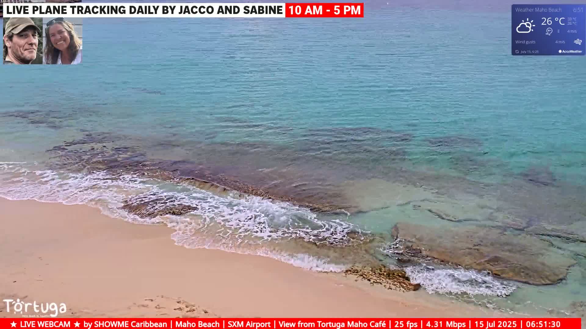 Carribean , Sint Maarten Princess Juliana International Airport SXM/TNCM & Maho Beach Live Cam - Simpson Bay, Sint Maarten, Netherland
