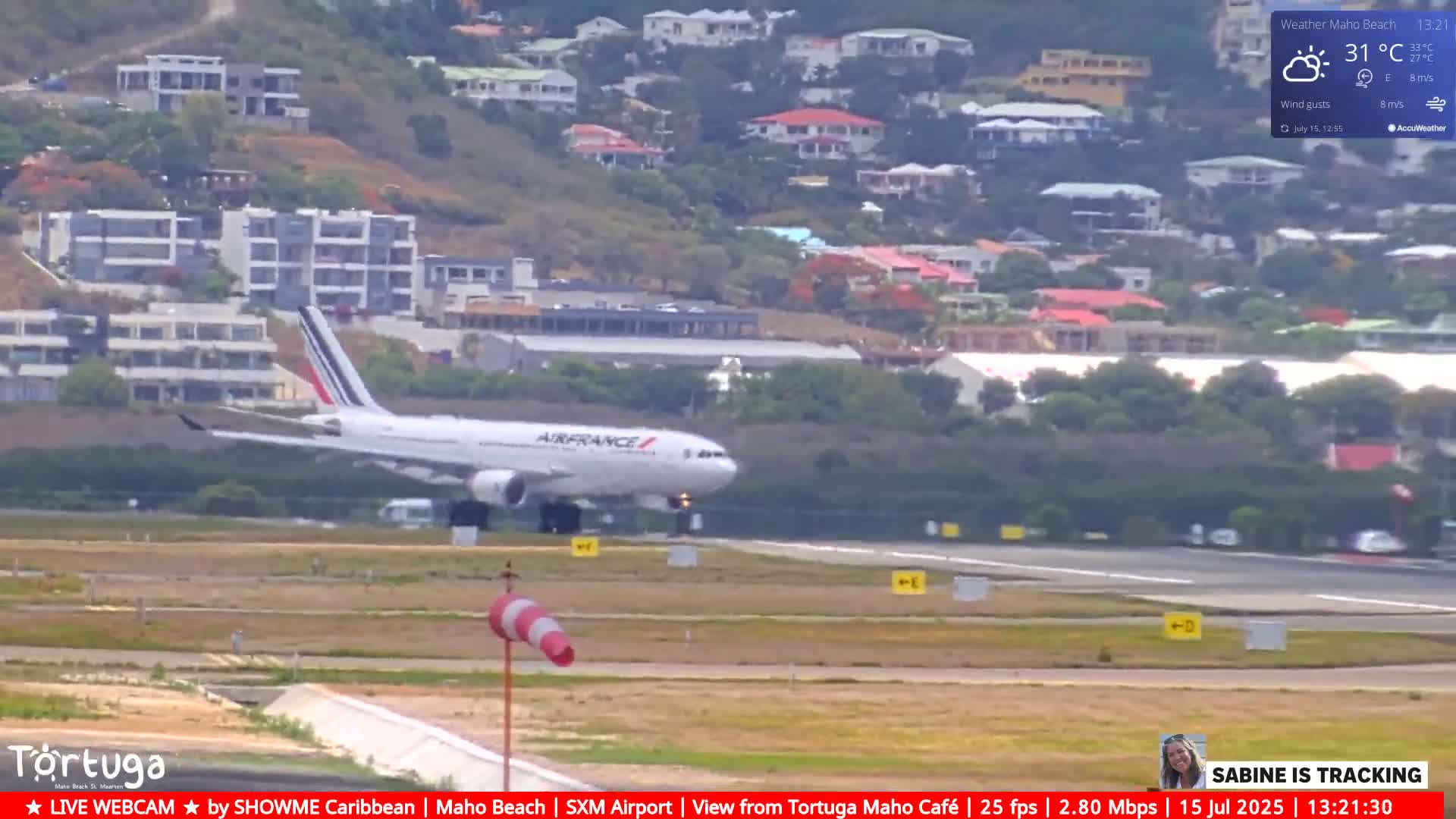 Carribean , Sint Maarten Princess Juliana International Airport SXM/TNCM & Maho Beach Live Cam - Simpson Bay, Sint Maarten, Netherland