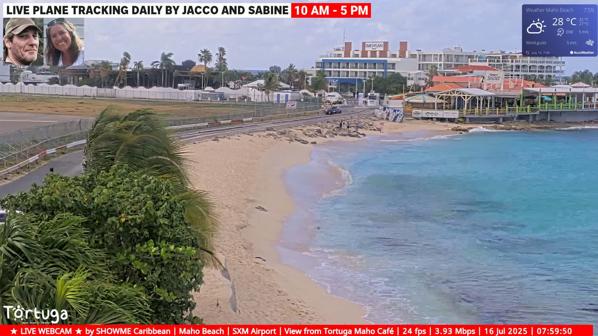 Carribean , Sint Maarten Princess Juliana International Airport SXM/TNCM & Maho Beach Live Cam - Simpson Bay, Sint Maarten, Netherland