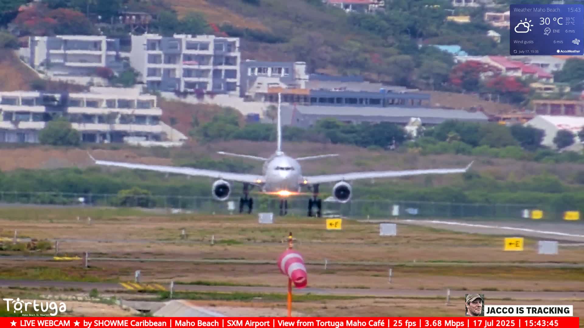 Carribean , Sint Maarten Princess Juliana International Airport SXM/TNCM & Maho Beach Live Cam - Simpson Bay, Sint Maarten, Netherland