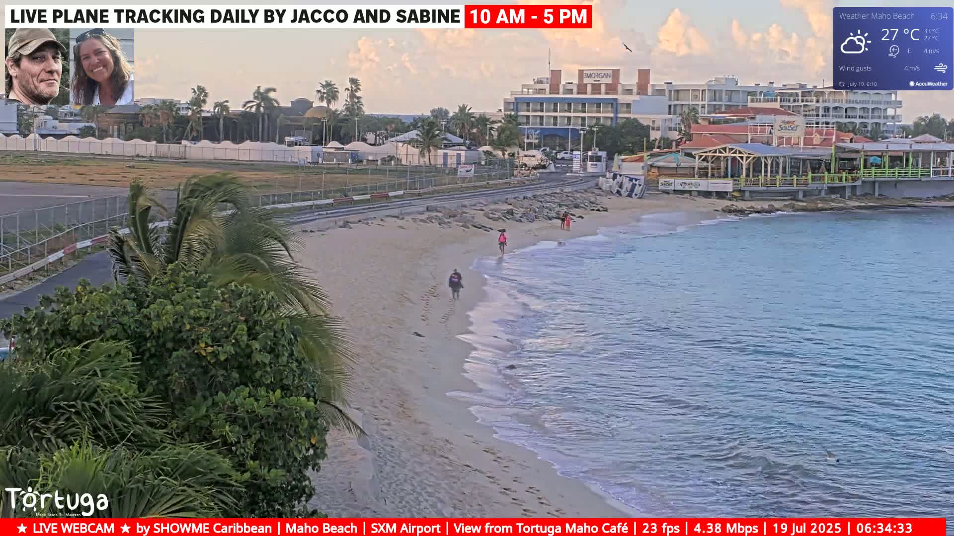 Carribean , Sint Maarten Princess Juliana International Airport SXM/TNCM & Maho Beach Live Cam - Simpson Bay, Sint Maarten, Netherland