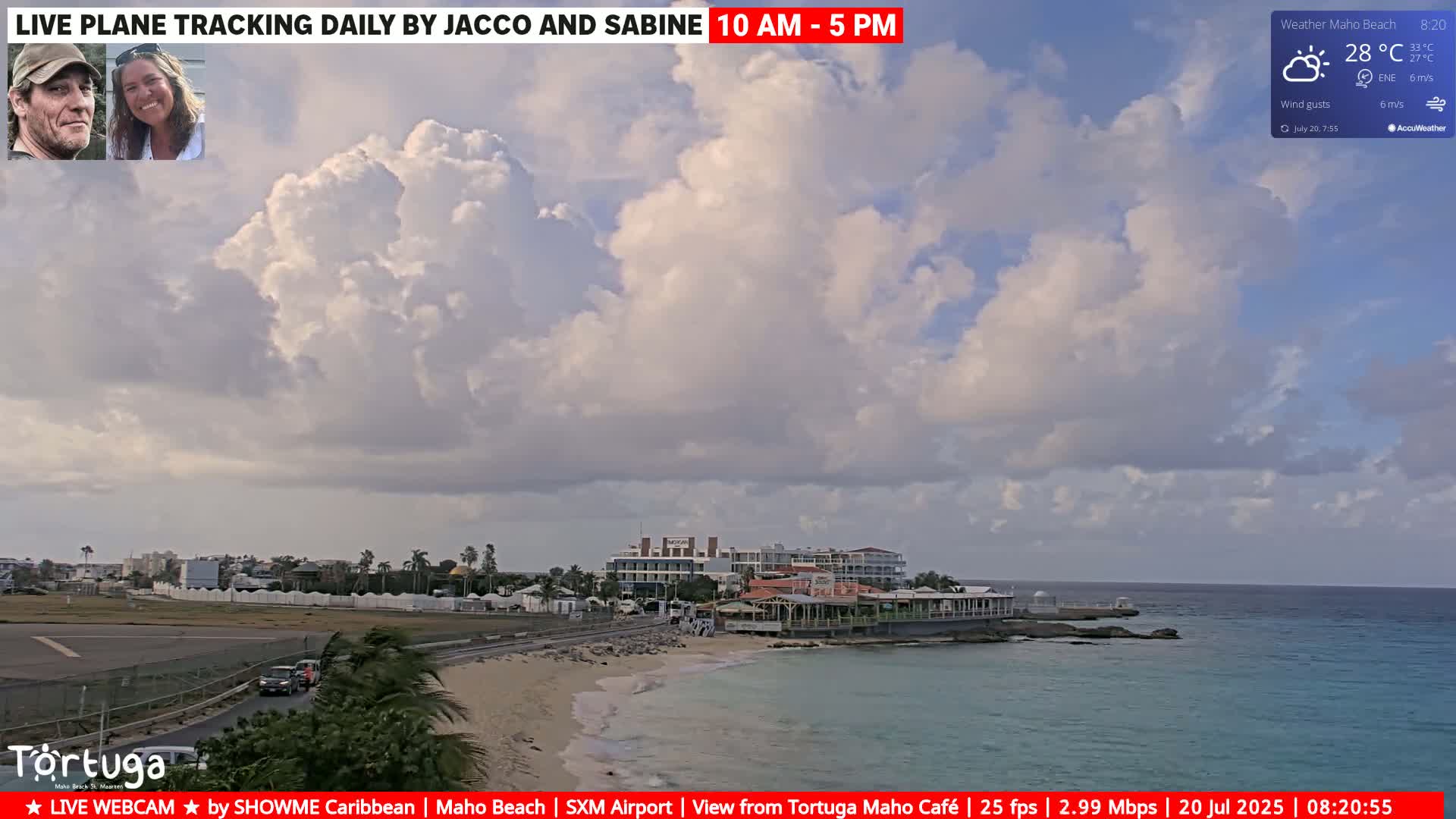 Carribean , Sint Maarten Princess Juliana International Airport SXM/TNCM & Maho Beach Live Cam - Simpson Bay, Sint Maarten, Netherland