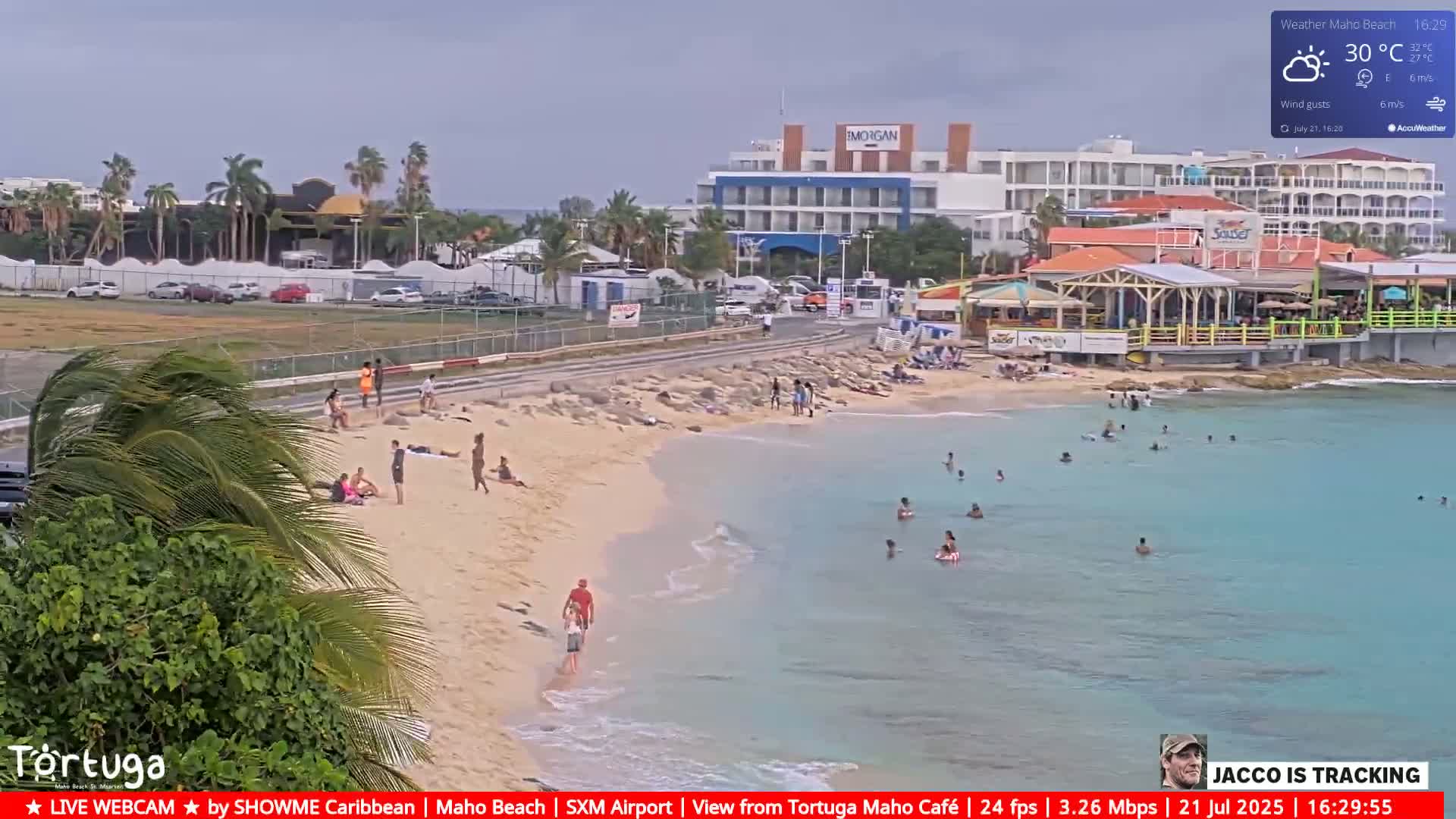 Carribean , Sint Maarten Princess Juliana International Airport SXM/TNCM & Maho Beach Live Cam - Simpson Bay, Sint Maarten, Netherland