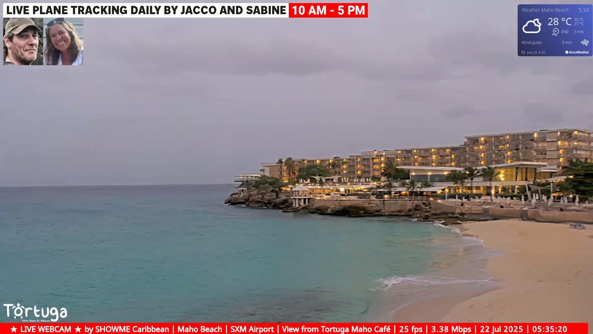 Carribean , Sint Maarten Princess Juliana International Airport SXM/TNCM & Maho Beach Live Cam - Simpson Bay, Sint Maarten, Netherland