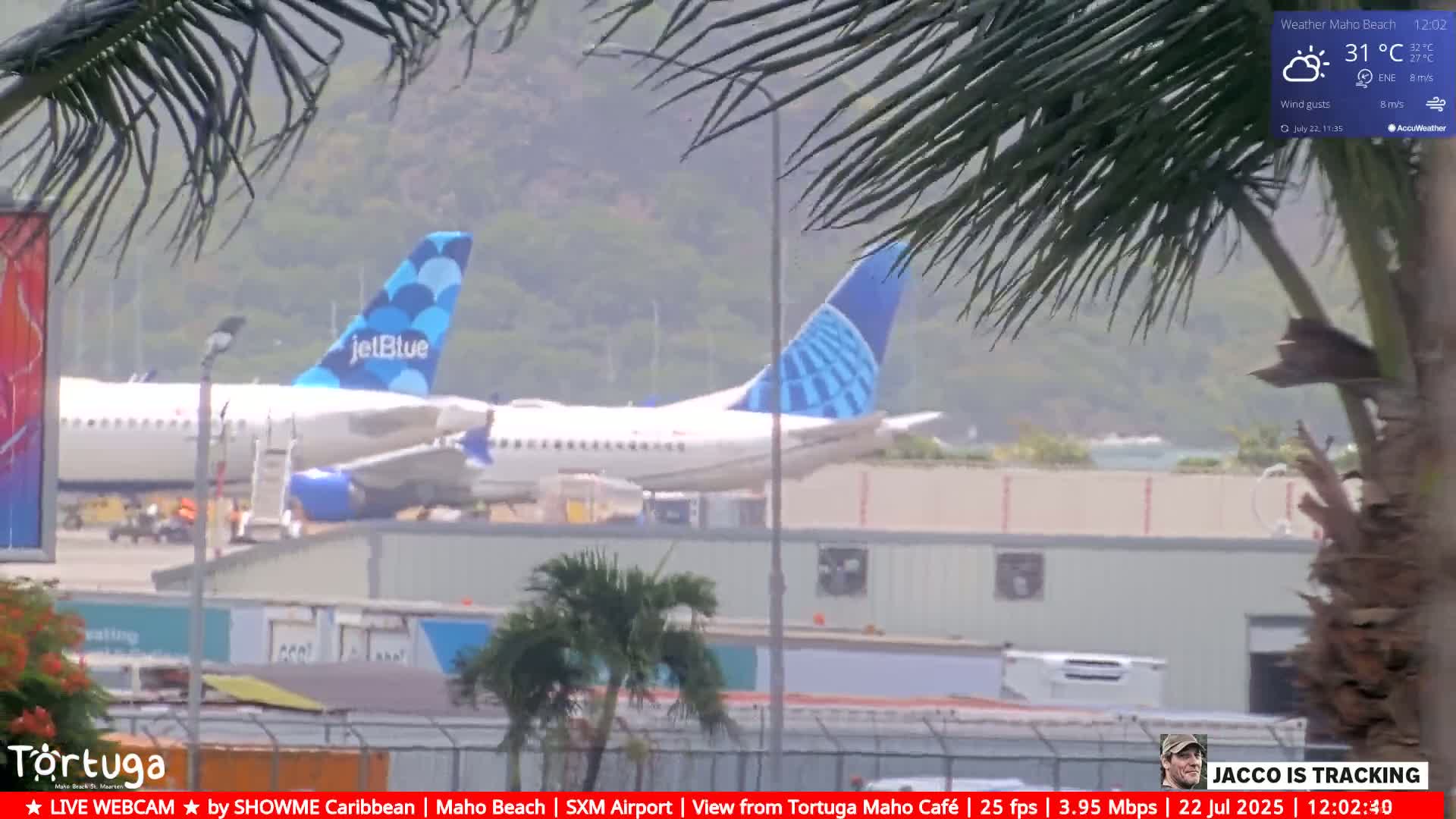 Carribean , Sint Maarten Princess Juliana International Airport SXM/TNCM & Maho Beach Live Cam - Simpson Bay, Sint Maarten, Netherland