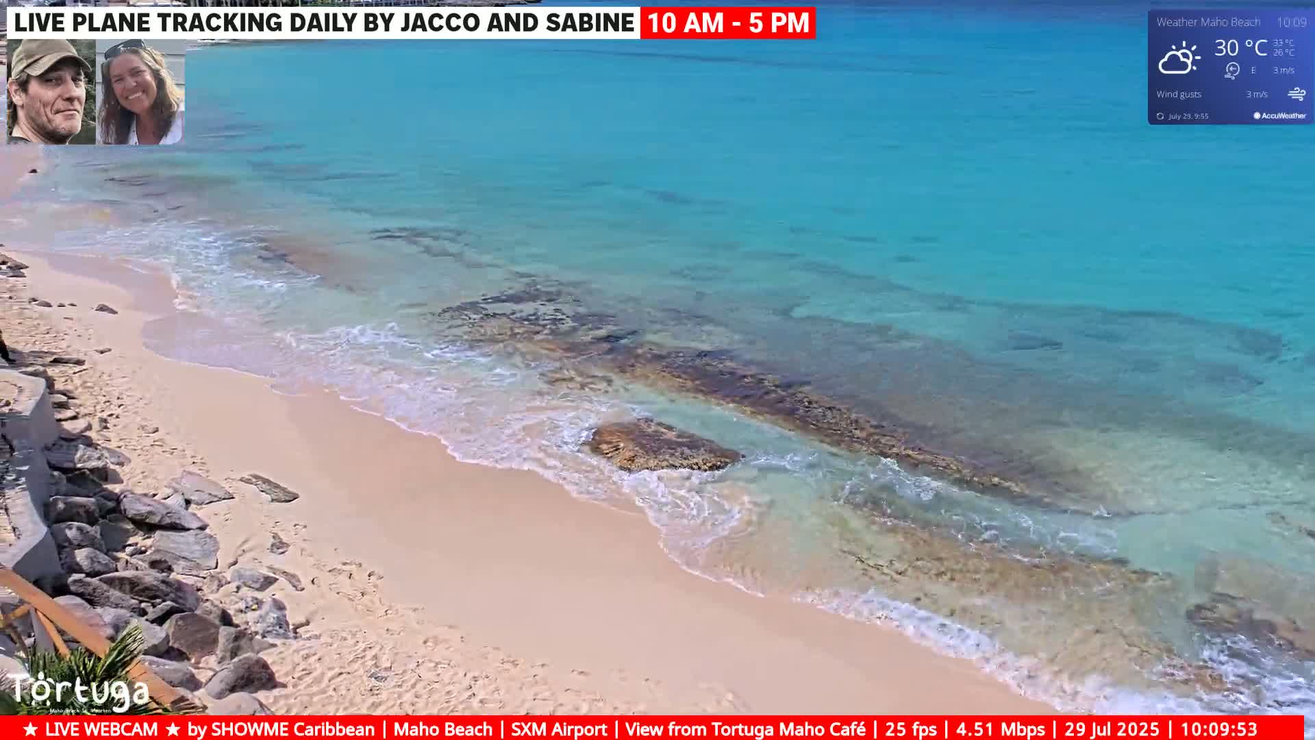 Carribean , Sint Maarten Princess Juliana International Airport SXM/TNCM & Maho Beach Live Cam - Simpson Bay, Sint Maarten, Netherland