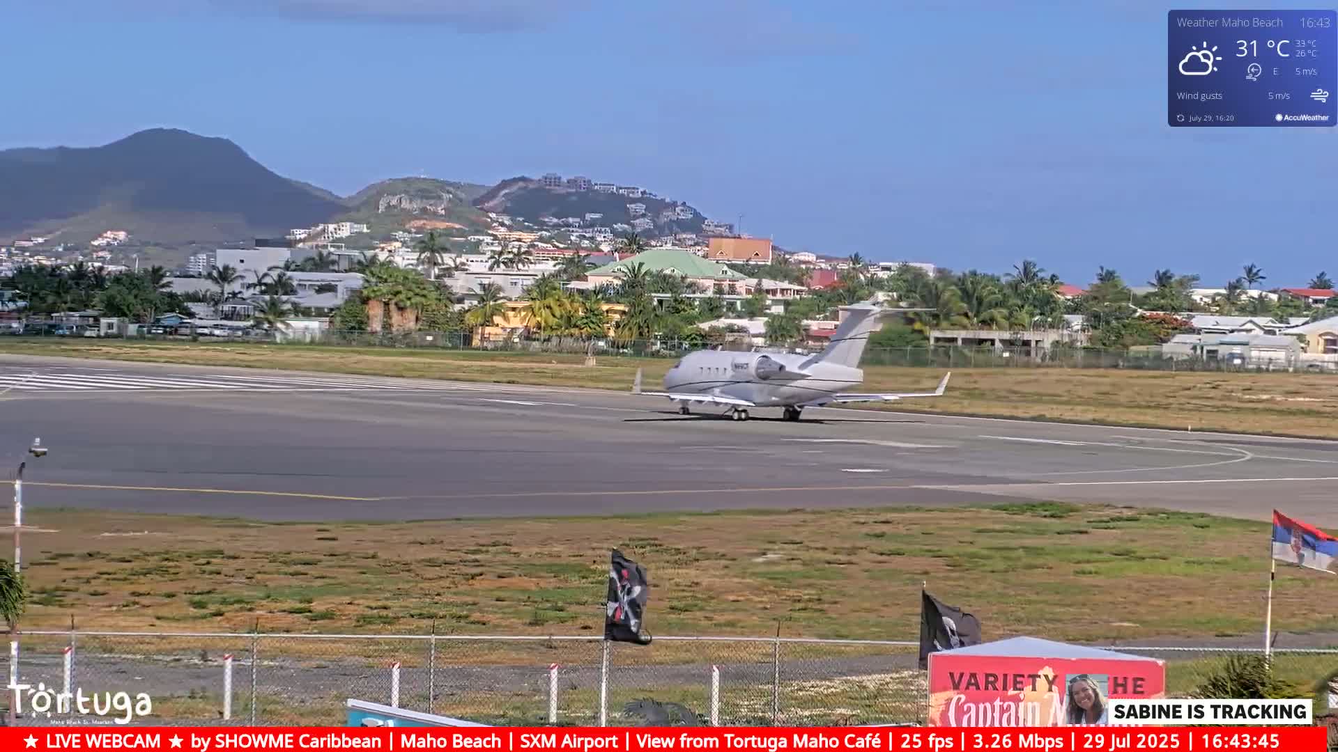 Carribean , Sint Maarten Princess Juliana International Airport SXM/TNCM & Maho Beach Live Cam - Simpson Bay, Sint Maarten, Netherland