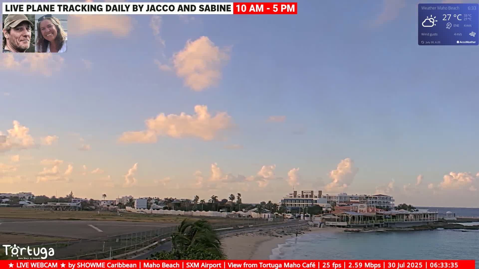 Carribean , Sint Maarten Princess Juliana International Airport SXM/TNCM & Maho Beach Live Cam - Simpson Bay, Sint Maarten, Netherland