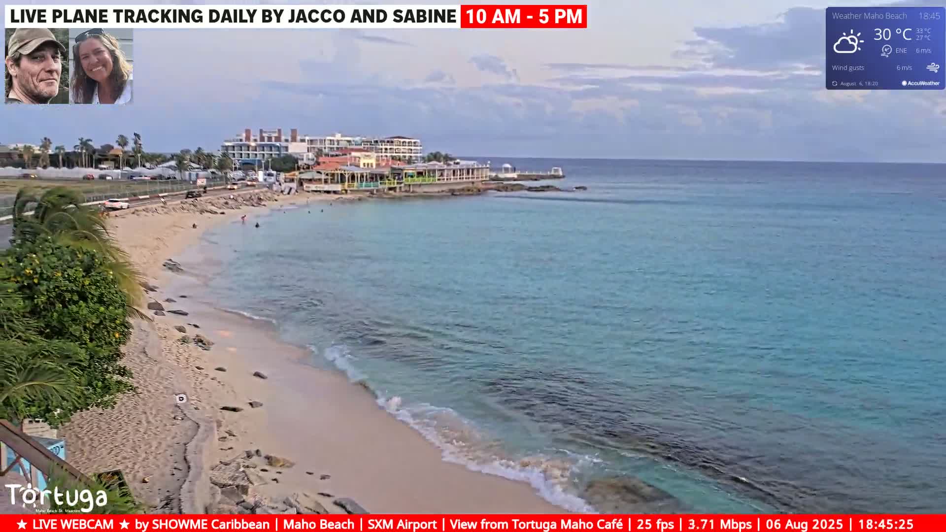 Carribean , Sint Maarten Princess Juliana International Airport SXM/TNCM & Maho Beach Live Cam - Simpson Bay, Sint Maarten, Netherland