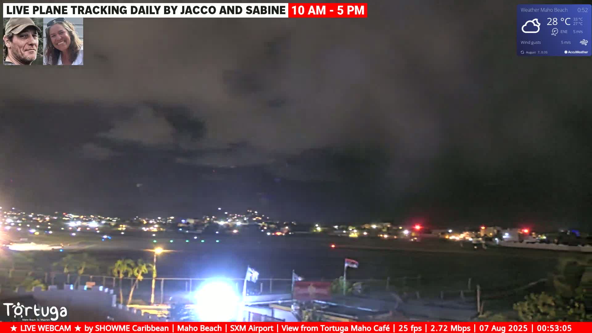 Carribean , Sint Maarten Princess Juliana International Airport SXM/TNCM & Maho Beach Live Cam - Simpson Bay, Sint Maarten, Netherland