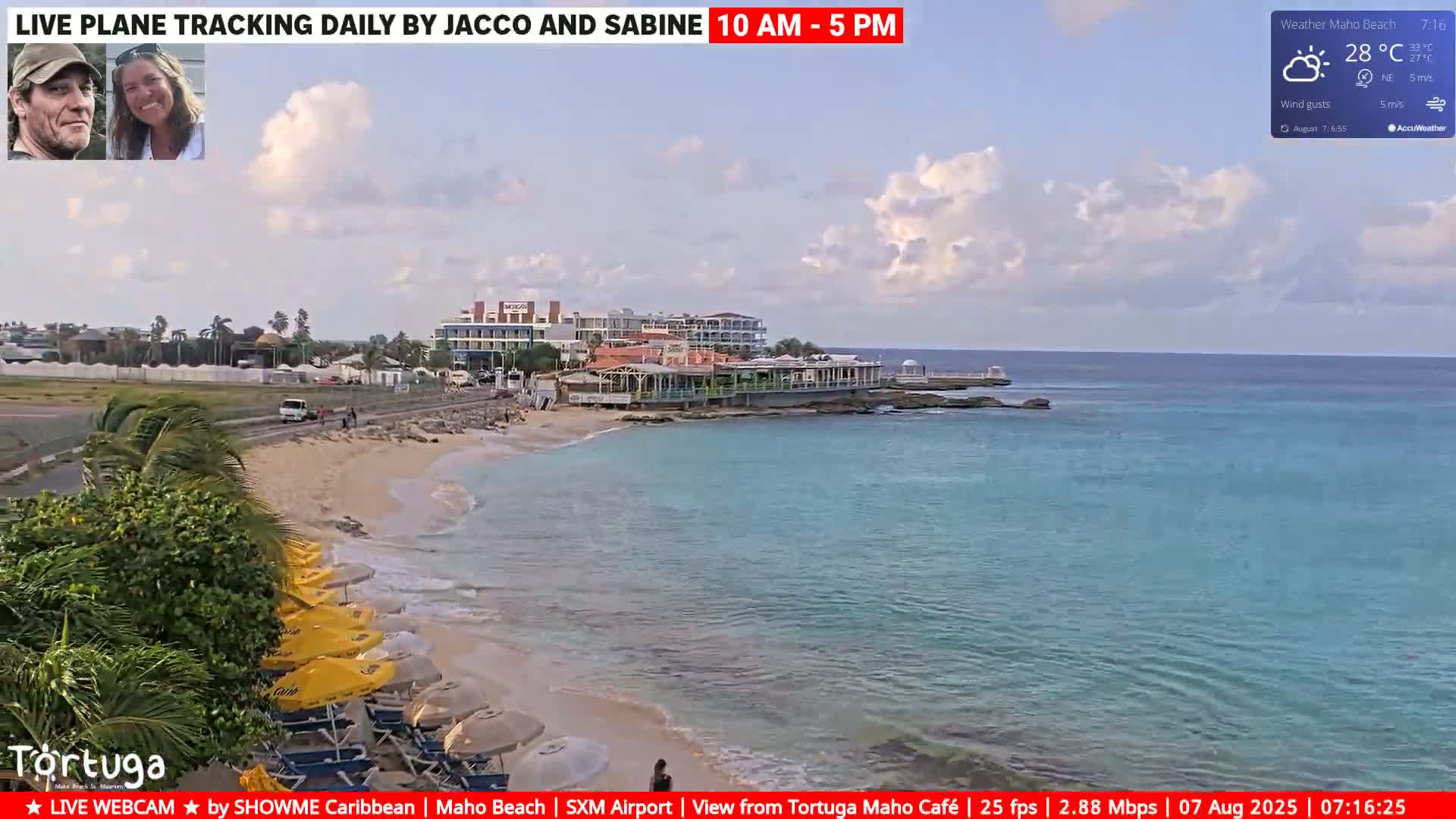 Carribean , Sint Maarten Princess Juliana International Airport SXM/TNCM & Maho Beach Live Cam - Simpson Bay, Sint Maarten, Netherland