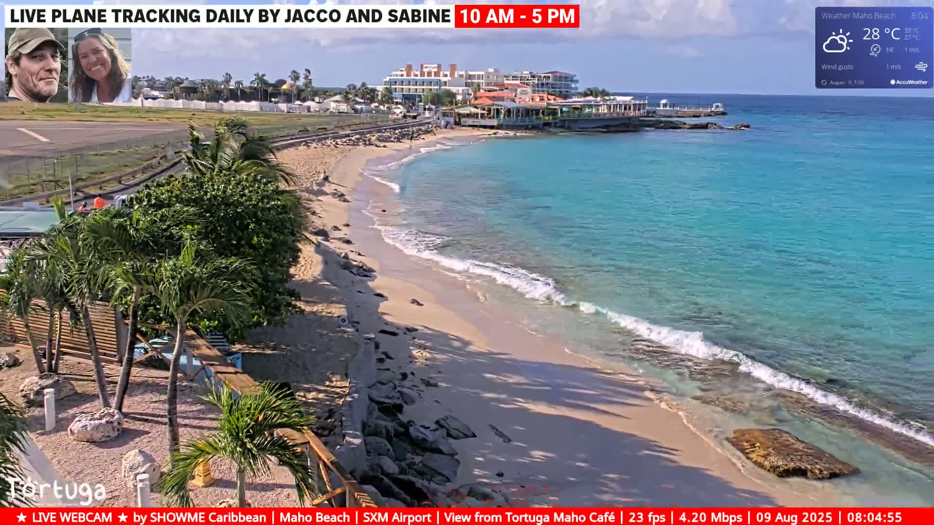Carribean , Sint Maarten Princess Juliana International Airport SXM/TNCM & Maho Beach Live Cam - Simpson Bay, Sint Maarten, Netherland