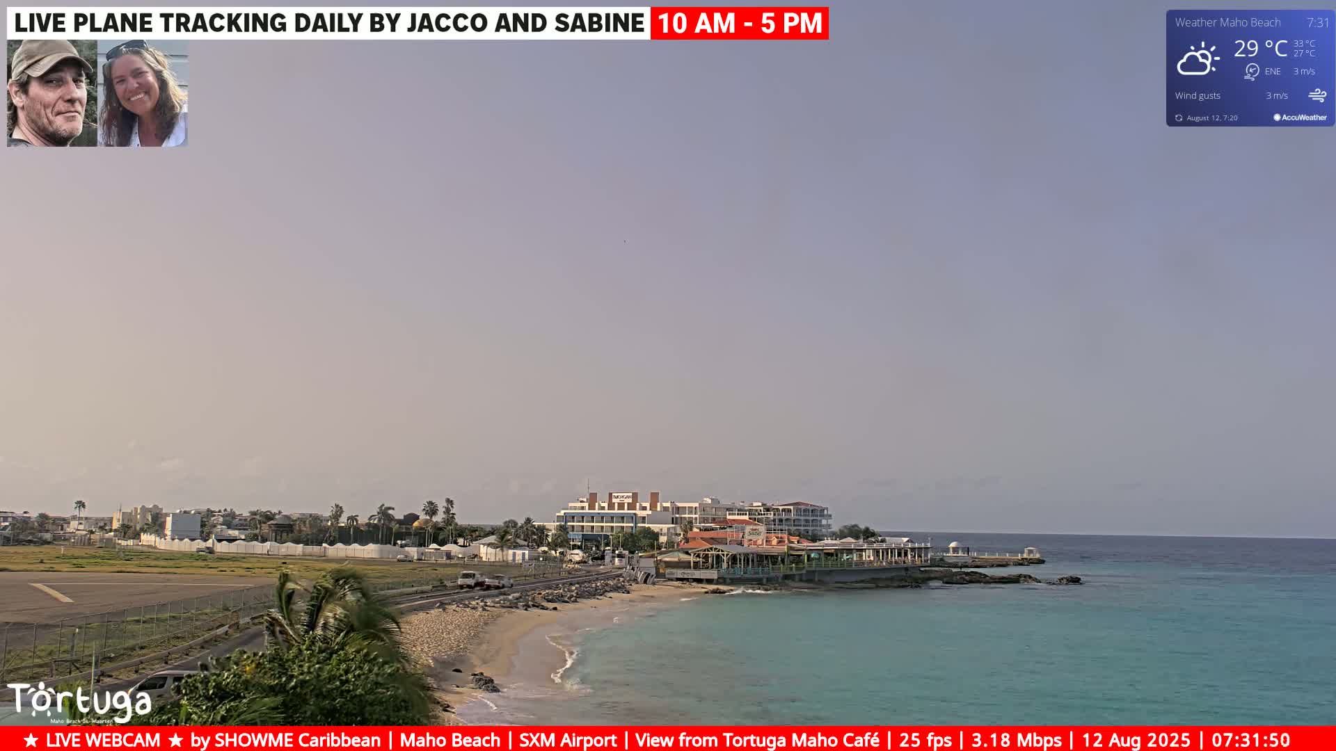 Carribean , Sint Maarten Princess Juliana International Airport SXM/TNCM & Maho Beach Live Cam - Simpson Bay, Sint Maarten, Netherland