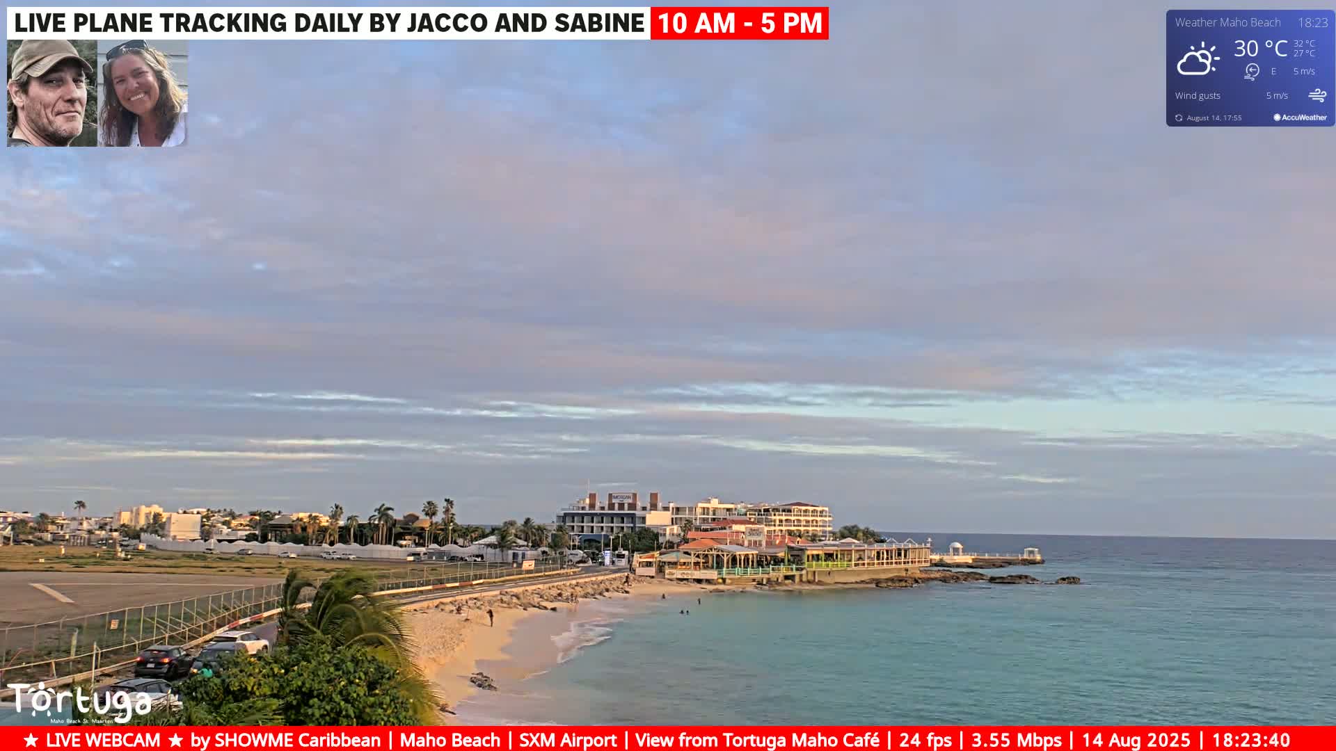 Carribean , Sint Maarten Princess Juliana International Airport SXM/TNCM & Maho Beach Live Cam - Simpson Bay, Sint Maarten, Netherland