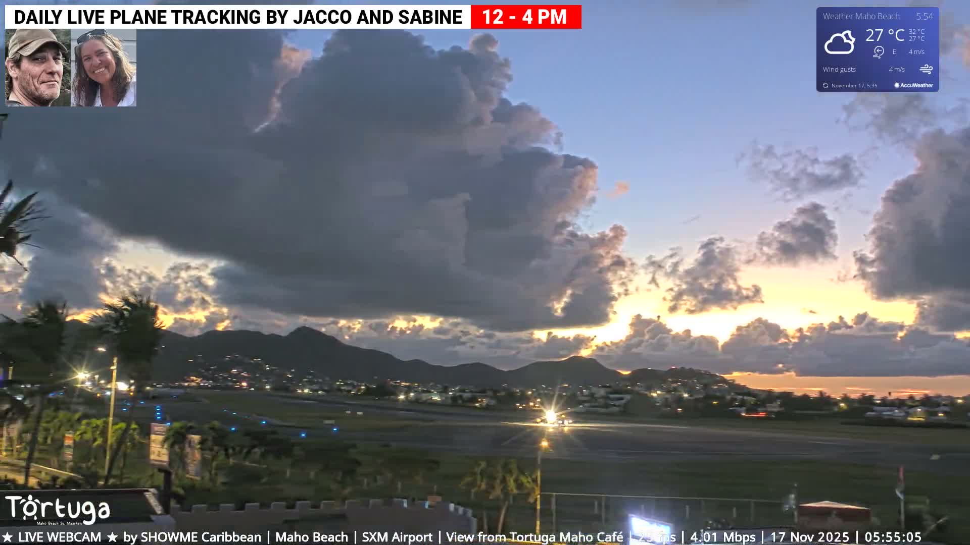 Carribean , Sint Maarten Princess Juliana International Airport SXM/TNCM & Maho Beach Live Cam - Simpson Bay, Sint Maarten, Netherland