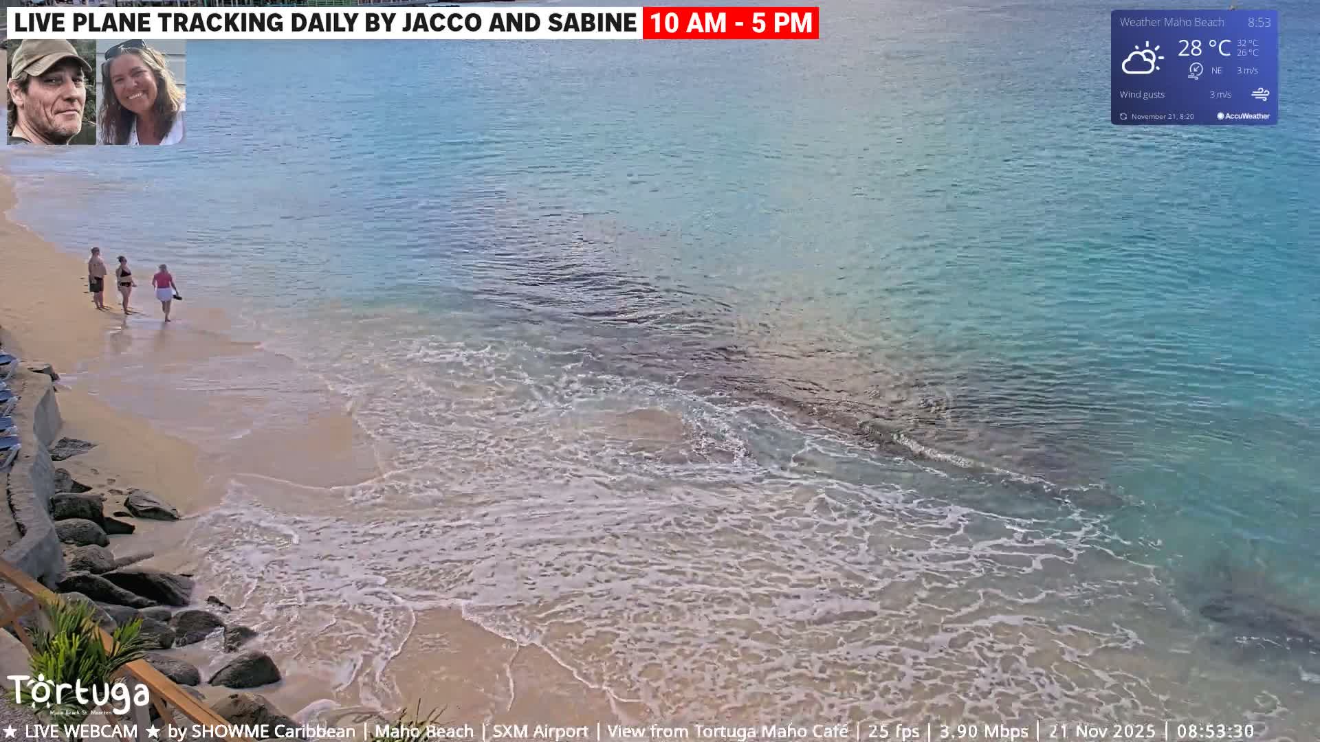 Carribean , Sint Maarten Princess Juliana International Airport SXM/TNCM & Maho Beach Live Cam - Simpson Bay, Sint Maarten, Netherland