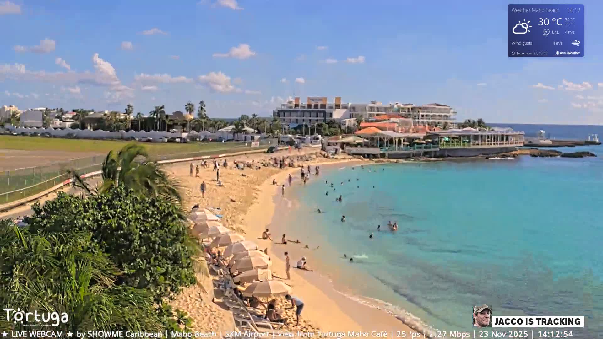 Carribean , Sint Maarten Princess Juliana International Airport SXM/TNCM & Maho Beach Live Cam - Simpson Bay, Sint Maarten, Netherland