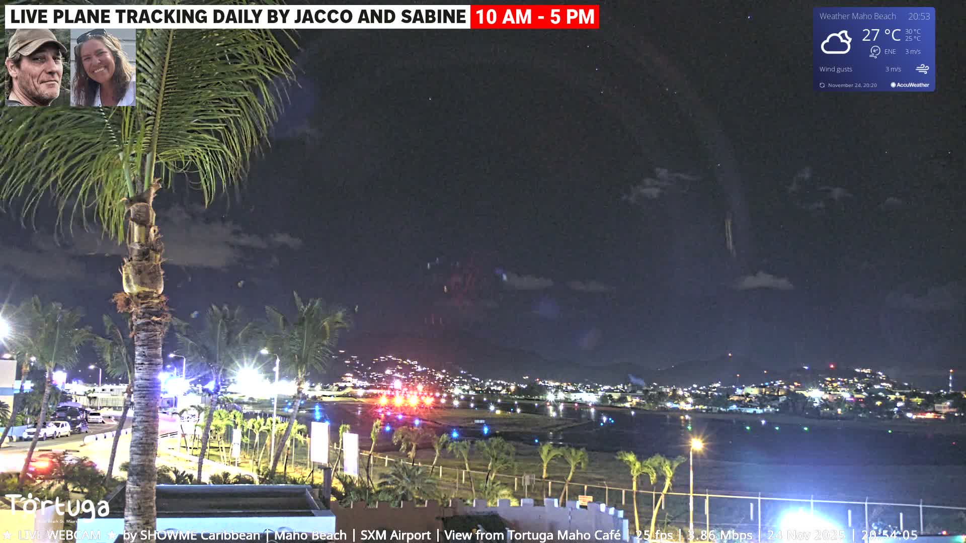 Carribean , Sint Maarten Princess Juliana International Airport SXM/TNCM & Maho Beach Live Cam - Simpson Bay, Sint Maarten, Netherland