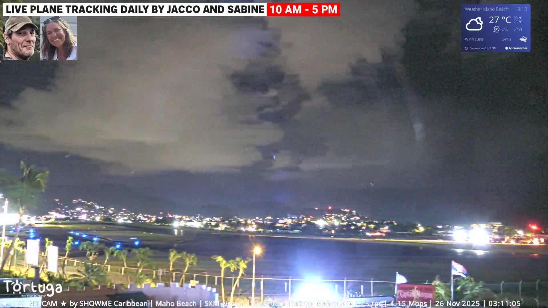 Carribean , Sint Maarten Princess Juliana International Airport SXM/TNCM & Maho Beach Live Cam - Simpson Bay, Sint Maarten, Netherland