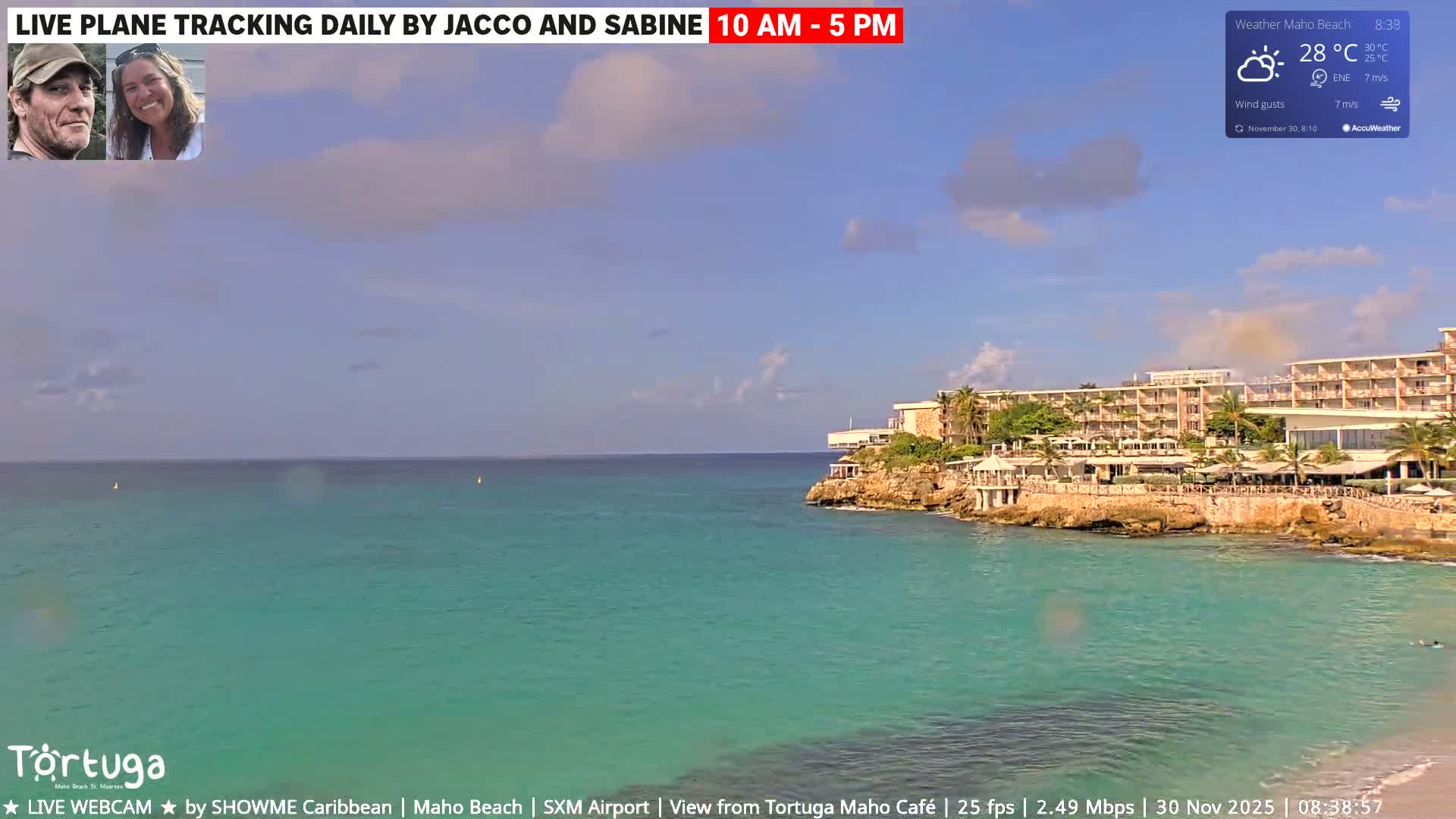 Carribean , Sint Maarten Princess Juliana International Airport SXM/TNCM & Maho Beach Live Cam - Simpson Bay, Sint Maarten, Netherland
