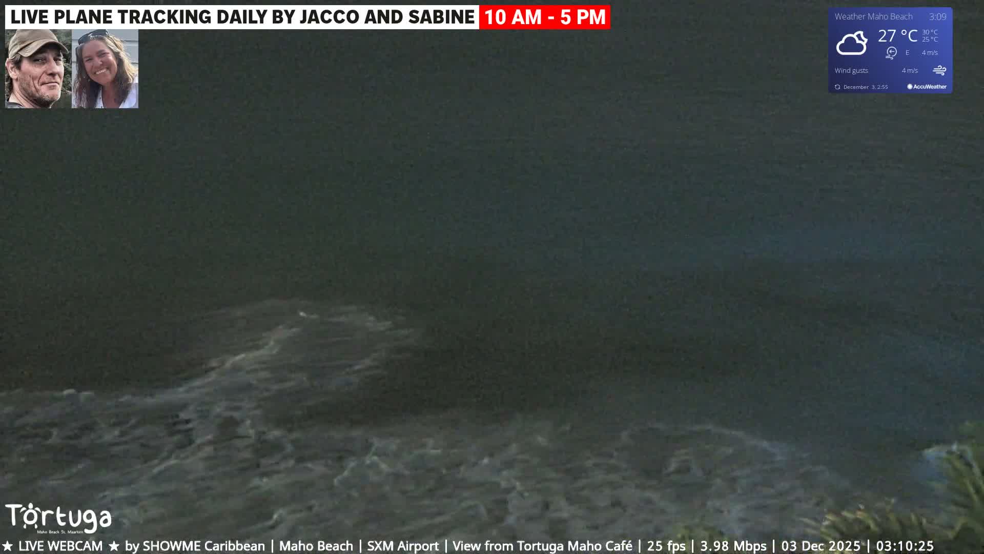 Carribean , Sint Maarten Princess Juliana International Airport SXM/TNCM & Maho Beach Live Cam - Simpson Bay, Sint Maarten, Netherland