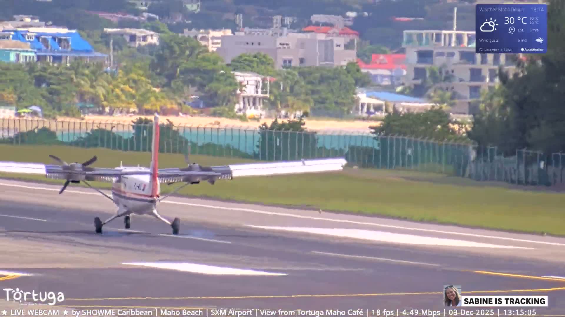 Carribean , Sint Maarten Princess Juliana International Airport SXM/TNCM & Maho Beach Live Cam - Simpson Bay, Sint Maarten, Netherland