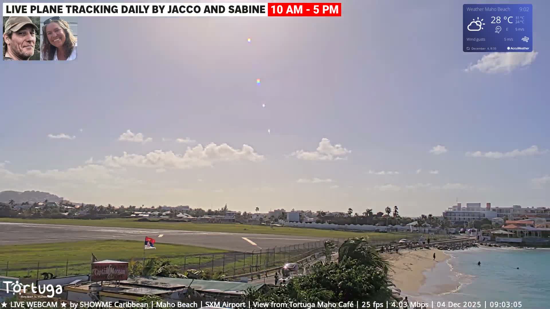 Carribean , Sint Maarten Princess Juliana International Airport SXM/TNCM & Maho Beach Live Cam - Simpson Bay, Sint Maarten, Netherland
