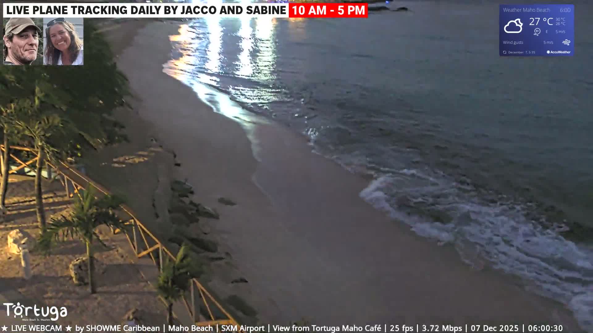 Carribean , Sint Maarten Princess Juliana International Airport SXM/TNCM & Maho Beach Live Cam - Simpson Bay, Sint Maarten, Netherland